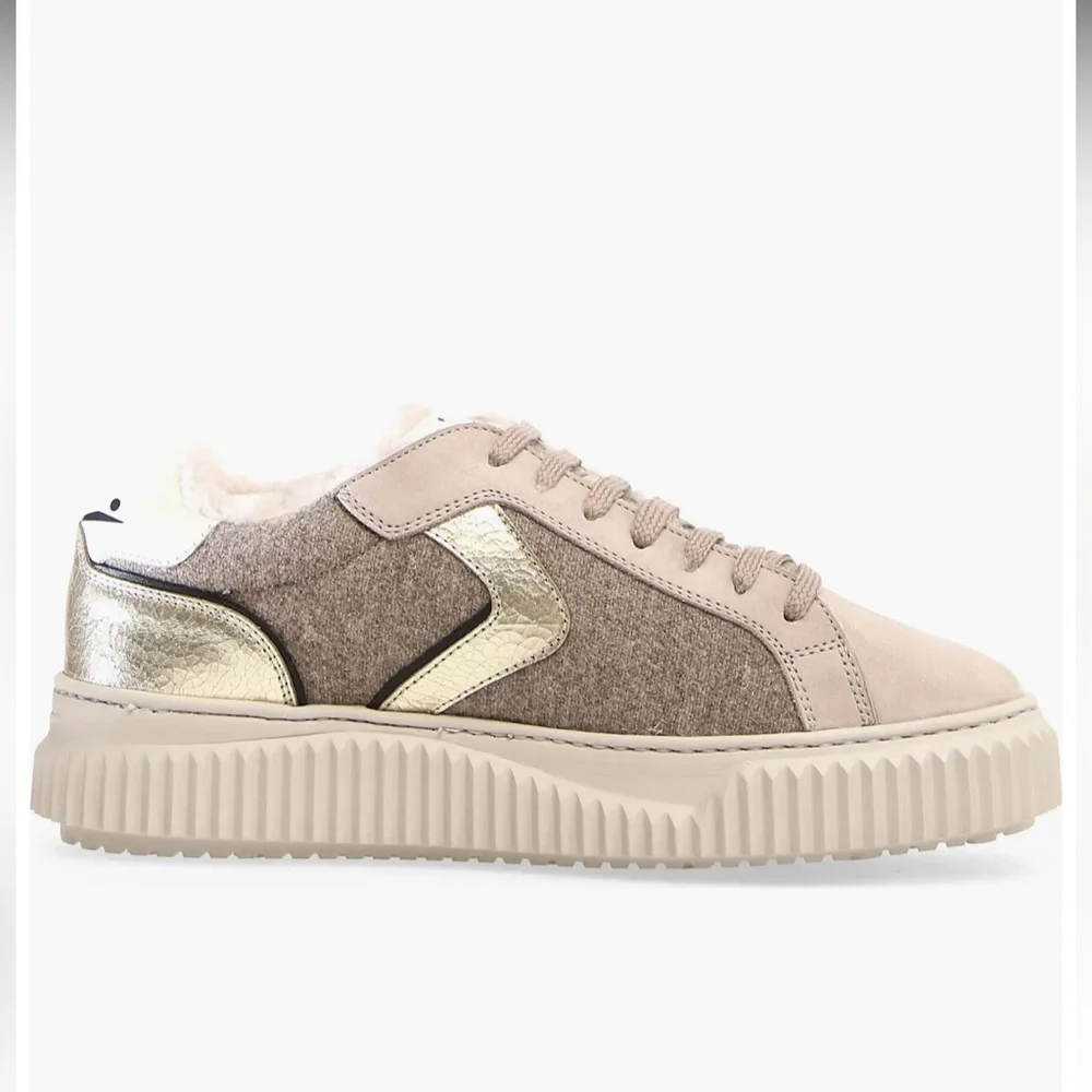 NWT VOILE BLANCHE Lipari Geniune Shearling Lined Sneaker - Picture 3 of 14